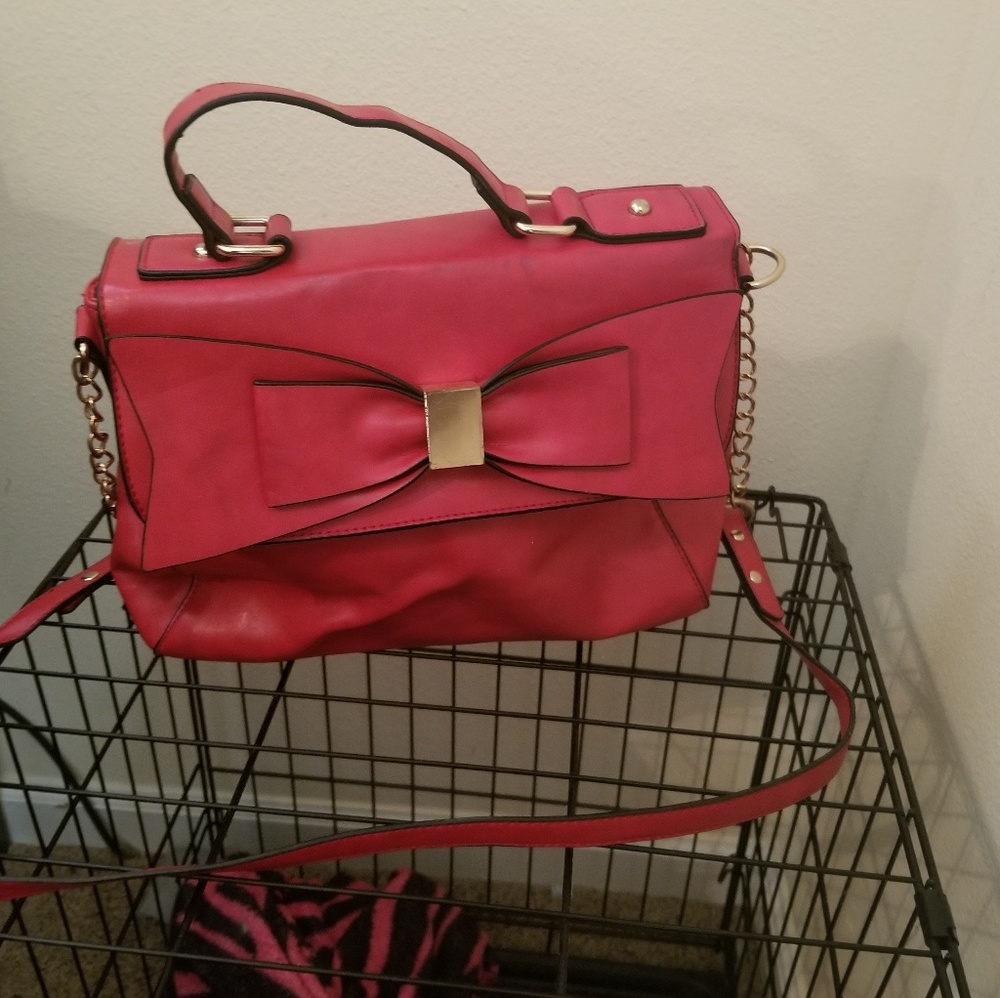 Red crossbody bag